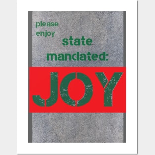 State Mandated Joy Holiday Card Posters and Art